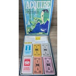 1976 Acquire Avalon Hill Leisure Time Game High Adventure High Finance.